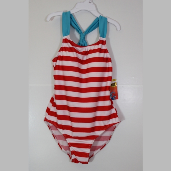 NWT. Red, white, and blue one-piece swimsuit. 12. - Picture 8 of 8